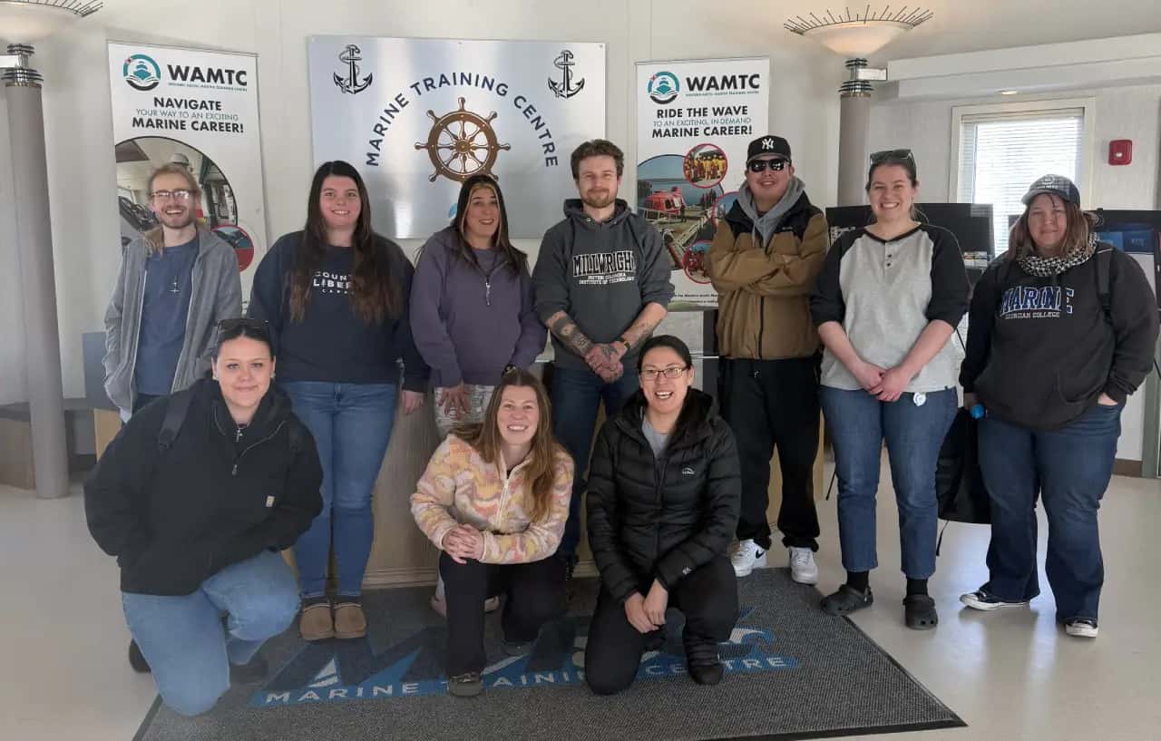 AMT maritime training students